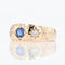 Bague 52 Bague jonc ancienne en or rose 14 carats, saphir et diamants 58 Facettes 01-281