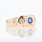Bague 52 Bague jonc ancienne en or rose 14 carats, saphir et diamants 58 Facettes 01-281
