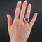 Bague 56 Bague tank en or rose et platine avec tourmaline et diamants 58 Facettes 22-344
