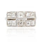 Bague 52 Art Déco - Bague rectangulaire en or blanc et platine avec diamants 58 Facettes 22-333