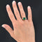 Bague 54 Bague émeraude et diamants en or rose 18 carats 58 Facettes 22-326