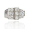 Bague 51 Bague chevalière Art déco en platine et diamants 58 Facettes 22-256