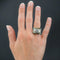 Bague 52 Bague tank en or jaune 18 carats et platine avec diamants et perles fines 58 Facettes 19-363