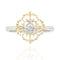 Bague 53 Bague arabesques en or jaune et or blanc 18 carats, diamant 58 Facettes AN199