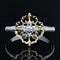 Bague 53 Bague arabesques en or jaune et or blanc 18 carats, diamant 58 Facettes AN199
