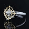 Bague 53 Bague arabesques en or jaune et or blanc 18 carats, diamant 58 Facettes AN199