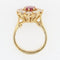 Bague 50 Bague marguerite en or jaune 18 carats rubis et diamants 58 Facettes 22-229