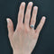 Bague 53 Bague rétro en or blanc 18 carats aux saphirs blancs 58 Facettes 19-521B