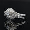 Bague 53 Bague rétro en or blanc 18 carats aux saphirs blancs 58 Facettes 19-521B