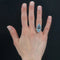 Bague 53 Bague marquise aigue-marine et diamants en or blanc 18 carats 58 Facettes 22-115
