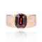 Bague 58 Bague jonc ancienne gravée en or rose 18 carats et grenat 58 Facettes 20-317