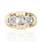 Bague 54 Bague tank en or jaune 18 carats et platine aux diamants 58 Facettes 21-794