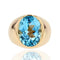 Bague 51 Bague jonc en or jaune 18 carats et topaze ovale 58 Facettes 21-681