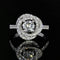 Bague 50 Bague fleur en or blanc 18 carats et diamants 58 Facettes 21-722
