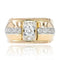 Bague 54 Bague tank vintage en or jaune et platine avec diamants 58 Facettes 21-307