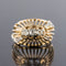Bague 54 Bague dôme en or jaune 18 carats, platine et diamants 58 Facettes 20-031-55