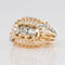 Bague 54 Bague dôme en or jaune 18 carats, platine et diamants 58 Facettes 20-031-55