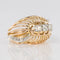 Bague 54 Bague dôme en or jaune 18 carats, platine et diamants 58 Facettes 20-031-55