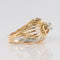 Bague 54 Bague dôme en or jaune 18 carats, platine et diamants 58 Facettes 20-031-55