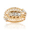 Bague 54 Bague dôme en or jaune 18 carats, platine et diamants 58 Facettes 20-031-55