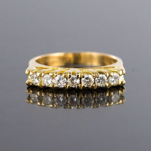 Bague 51 Bague jarretière en or jaune 18 carats et diamants 58 Facettes 19-339A-52