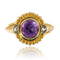 Bague 47 Bague ancienne en or jaune 18 carats avec améthyste et diamants 58 Facettes 19-431-54