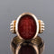Bague 53 Bague chevalière intaille sur cornaline en or jaune 18 carats 58 Facettes 19-641-51