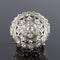 Bague 53 Bague cocktail en or blanc 18 carats et diamants 58 Facettes 19-588-51