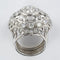 Bague 53 Bague cocktail en or blanc 18 carats et diamants 58 Facettes 19-588-51