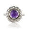 Bague 58 Bague ancienne Art déco en or blanc 18 carats, améthyste et diamants 58 Facettes 20-131-50
