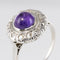 Bague 58 Bague ancienne Art déco en or blanc 18 carats, améthyste et diamants 58 Facettes 20-131-50