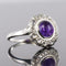 Bague 58 Bague ancienne Art déco en or blanc 18 carats, améthyste et diamants 58 Facettes 20-131-50