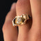 Bague 55 Bague nœud vintage en or jaune 18 carats et diamant 58 Facettes 20-093-53