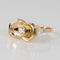 Bague 55 Bague nœud vintage en or jaune 18 carats et diamant 58 Facettes 20-093-53