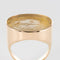 Bague 59 Bague en or rose 18 carats - Intaille sur quartz 58 Facettes 20-082-55