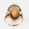 Bague 58 Bague pompadour ancienne en or rose 18 carats, agate verte et diamants 58 Facettes 20-246-56