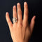 Bague 57 Bague tank rétro en or rose 18 carats, platine, perles et diamants 58 Facettes 20-117-52