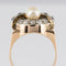 Bague 57 Bague tank rétro en or rose 18 carats, platine, perles et diamants 58 Facettes 20-117-52