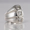 Bague 53 Bague moderniste en or blanc 18 carats et diamants 58 Facettes 20-203-50