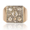 Bague 55 Bague Art déco pavée de diamants en or rose 18 carats et platine 58 Facettes 20-157