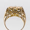 Bague 55 Bague Art déco pavée de diamants en or rose 18 carats et platine 58 Facettes 20-157