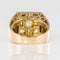 Bague 55 Bague Art déco pavée de diamants en or rose 18 carats et platine 58 Facettes 20-157