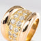 Bague 50 Bague jonc godrons pavée de diamants en or rose 18 carats 58 Facettes 20-238-47