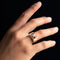 Bague 52 Bague tank en or jaune 18 carats avec saphir, rubis et diamant 58 Facettes 20-349-49