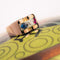 Bague 52 Bague tank en or jaune 18 carats avec saphir, rubis et diamant 58 Facettes 20-349-49