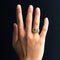 Bague 52 Bague tank en or jaune 18 carats avec saphir, rubis et diamant 58 Facettes 20-349-49