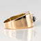 Bague 52 Bague tank en or jaune 18 carats avec saphir, rubis et diamant 58 Facettes 20-349-49