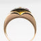 Bague 52 Bague tank en or jaune 18 carats avec saphir, rubis et diamant 58 Facettes 20-349-49