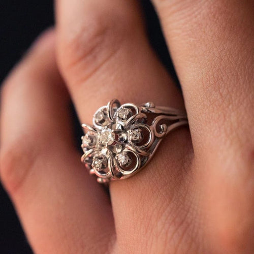 Bague 53 Bague fils en or blanc 18 carats et diamants 58 Facettes 20-147-50