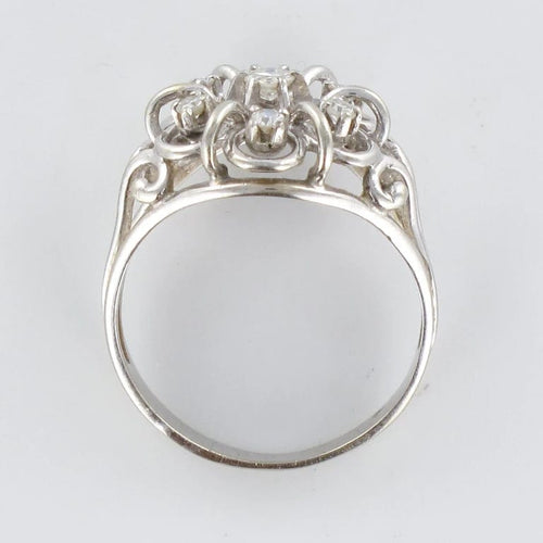 Bague 53 Bague fils en or blanc 18 carats et diamants 58 Facettes 20-147-50